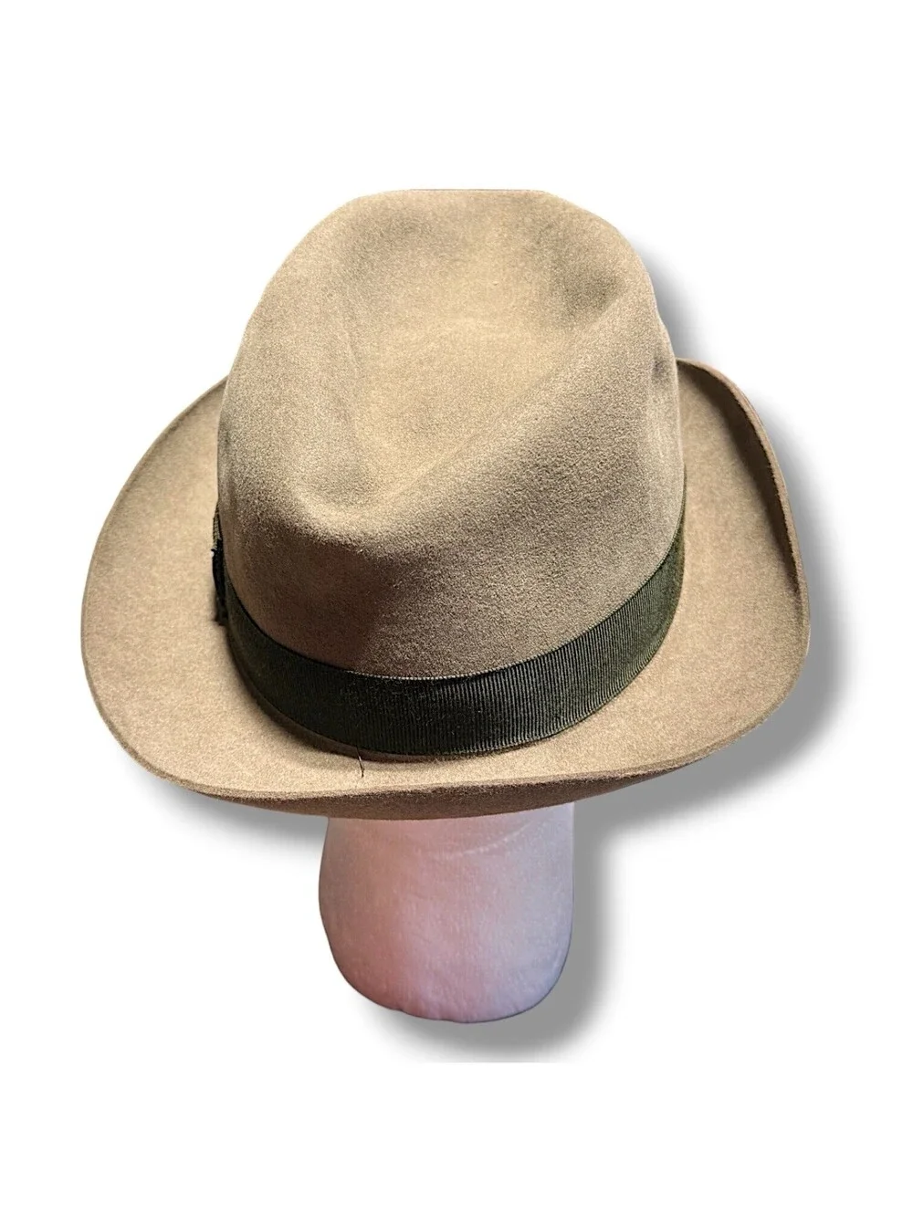 Vintage Christys London Clifton Fedora 7 3/8 Fur Felt Harrods England Brown
